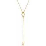 14K Yellow Geometric Y 16-18 Necklace photo