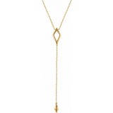 14K Yellow Geometric Y 16-18 Necklace photo