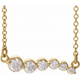 14K Yellow 1/4 CTW Diamond Graduated 18 Necklace photo