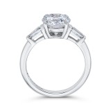 Shah Luxury 14K White Gold Round Diamond Classic Engagement Ring (Semi-Mount) photo 4