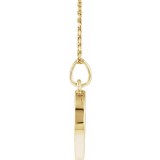 14K Yellow Citrine Disc 16-18 Necklace photo 2