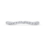 Shah Luxury 14K White Gold Round Diamond Wedding Band photo