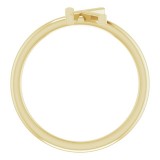 14K Yellow Initial K Ring photo 2