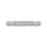 Shah Luxury 14K White Gold Round Diamond Wedding Band photo