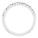 14K White .06 CTW Diamond Woven Anniversary Band photo 2