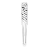 14K White .06 CTW Diamond Woven Anniversary Band photo 4