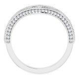 14K White 1/8 CTW Diamond Matching Band photo 2