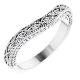 14K White 1/8 CTW Diamond Matching Band photo