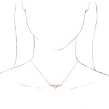 14K Rose Freshwater Cultured Pearl Bar 18 Necklace photo 3