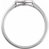 14K White 8 mm Circle Ring photo 2