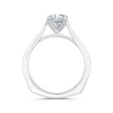 Shah Luxury 14K White Gold Diamond Engagement Ring with Euro Shank (Semi-Mount) photo 4