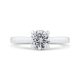 Shah Luxury 14K White Gold Diamond Engagement Ring with Euro Shank (Semi-Mount) photo