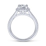 Gabriel & Co. 14k White Gold Contemporary Halo Engagement Ring photo 2