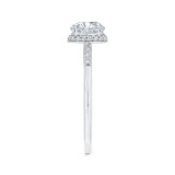 Shah Luxury 14K White Gold Diamond Engagement Ring with Euro Shank (Semi-Mount) photo 3