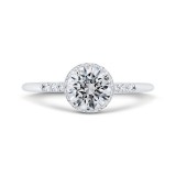 Shah Luxury 14K White Gold Diamond Engagement Ring with Euro Shank (Semi-Mount) photo