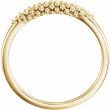 14K Yellow Beaded Ring photo 2