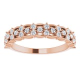 14K Rose 3/8 CTW Diamond Anniversary Band photo 3