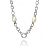 Vahan 14k Gold & Sterling Silver White Pearl Necklace photo