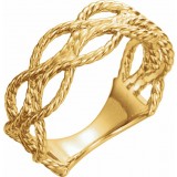 14K Yellow Rope Ring photo