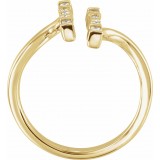 14K Yellow 1/6 CTW Diamond Double Bar Ring photo 2