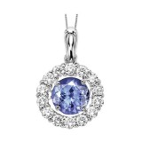 Gems One 14KT White Gold & Diamond Rhythm Of Love Neckwear Pendant  - 1/4 ctw photo