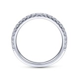 Gabriel & Co. 14k White Gold Contemporary Curved Wedding Band photo 2