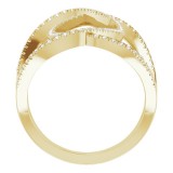 14K Yellow 3/8 CTW Diamond Freeform Ring photo 2