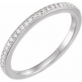 14K White 1/10 CTW Diamond Matching Band photo