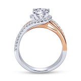 Gabriel & Co. 14k Two Tone Gold Contemporary Bypass Engagement Ring photo 2
