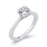 Shah Luxury 14K White Gold Diamond Engagement Ring (Semi-Mount) photo 2