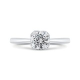 Shah Luxury 14K White Gold Diamond Engagement Ring (Semi-Mount) photo
