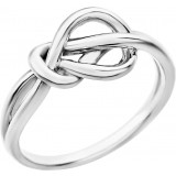 14K White Knot Design Ring photo