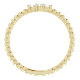 14K Yellow 1/10 CTW Diamond Beaded Ring photo 2