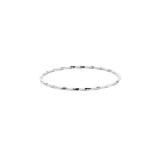 14K White Gold 1.8mm Square Twist Bangle Bracelet photo