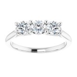 14K White 4.1 mm Round 3/4 CTW Diamond Engagement Ring photo 3