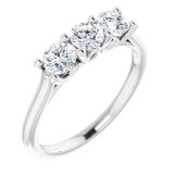 14K White 4.1 mm Round 3/4 CTW Diamond Engagement Ring photo