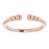 14K Rose Beaded Ring photo 3
