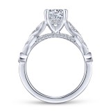 Gabriel & Co. 14k White Gold Victorian Split Shank Engagement Ring photo 2