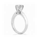 14k White Gold Semi-Mount Solitaire Engagement Ring photo 2