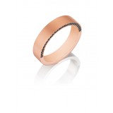Henri Daussi 5mm Men's Wedding Band MB39-2 18k Gold Rose 0.40 Ctw. photo 2