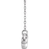 14K White 1/2 CTW Diamond Bezel-Set 16-18 Necklace photo 2