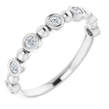 14K White 1/5 CTW Diamond Anniversary Band photo