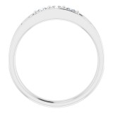 14K White 1/2 CTW Diamond Three-Stone Scroll Ring photo 2