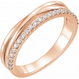 14K Rose 1/4 CTW Diamond Criss-Cross Ring photo