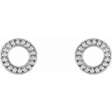 14K White Beaded Stud Earrings photo 2