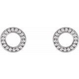 14K White Beaded Stud Earrings photo 2