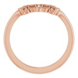 14K Rose .01 CTW Diamond Matching Band photo 2