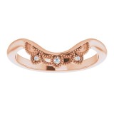 14K Rose .01 CTW Diamond Matching Band photo 3