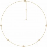 14K Yellow 1/6 CTW Diamond 5-Station 18 Necklace photo