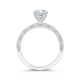 Shah Luxury 14K Two-Tone Gold Diamond Engagement Ring (Semi-Mount) photo 4